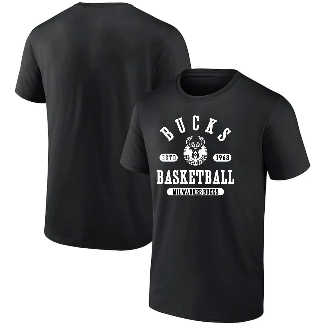 Men 2025 NBA Milwaukee Bucks Black T shirts style 041